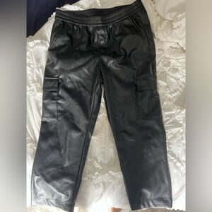 Gap High Rise Faux Leather Pant sz L